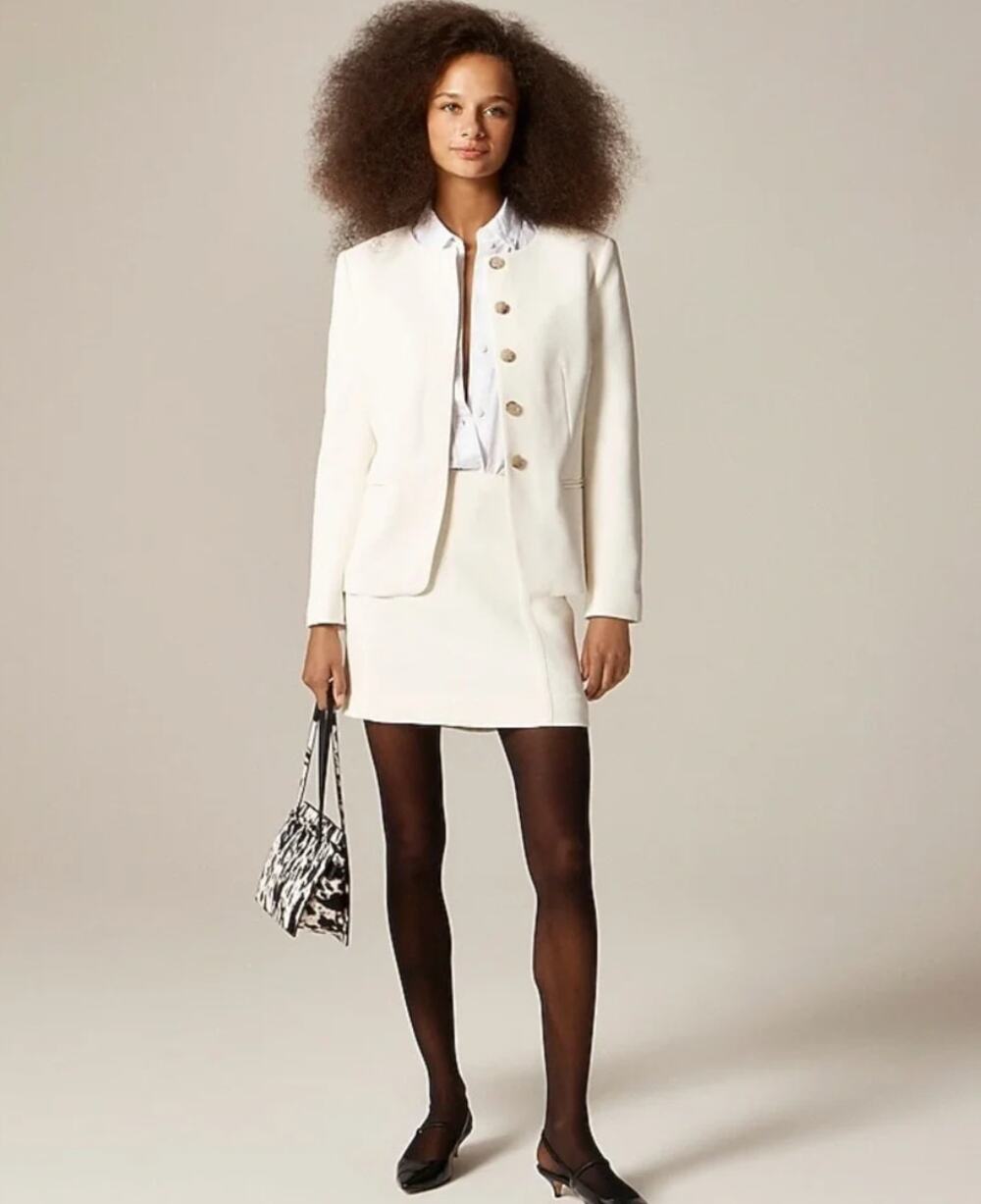 J.Crew CORA Lady Jacket Blazer Viscose in Bouclé Ivory Item CN785 10 NWT $328